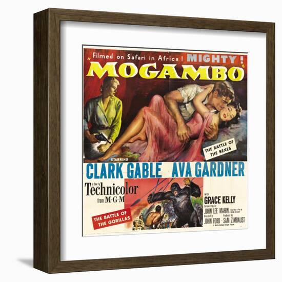 Mogambo, Grace Kelly, Clark Gable, Ava Gardner, 1953-null-Framed Art Print