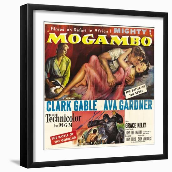 Mogambo, Grace Kelly, Clark Gable, Ava Gardner, 1953-null-Framed Art Print