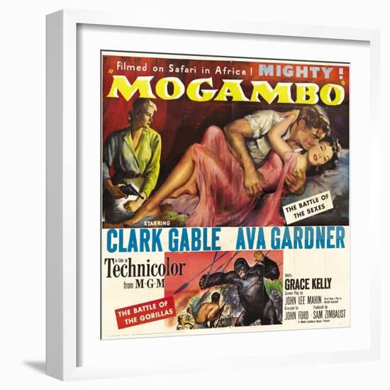 Mogambo, Grace Kelly, Clark Gable, Ava Gardner, 1953-null-Framed Art Print