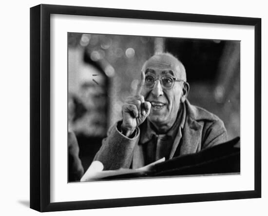 Mohamed Mossadegh, Premier of Iran, Correcting the Prosecutor's Grammar at His Trial-Carl Mydans-Framed Photographic Print