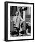Mohammed Ali Jinnah, Pres. of India's Moslem League, Dressed in Western-Style Suit in his Study-Margaret Bourke-White-Framed Photographic Print
