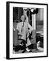 Mohammed Ali Jinnah, Pres. of India's Moslem League, Dressed in Western-Style Suit in his Study-Margaret Bourke-White-Framed Photographic Print