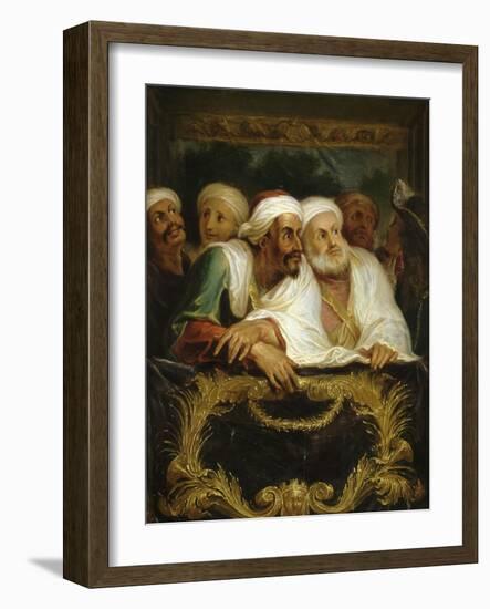 Mohammed Temin, ambassadeur du Sultan du Maroc, assistant à un spectacle dans une loge de la-Antoine Coypel-Framed Giclee Print