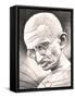 Mohandas Karamchand Gandhi-Ben Heine-Framed Stretched Canvas