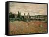 Mohnfeld Bei Vetheuil. Ca.1880-Claude Monet-Framed Stretched Canvas