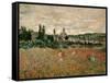 Mohnfeld Bei Vetheuil. Ca.1880-Claude Monet-Framed Stretched Canvas