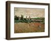 Mohnfeld Bei Vetheuil. Ca.1880-Claude Monet-Framed Giclee Print