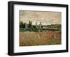 Mohnfeld Bei Vetheuil. Ca.1880-Claude Monet-Framed Giclee Print