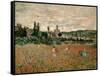 Mohnfeld Bei Vetheuil. Ca.1880-Claude Monet-Framed Stretched Canvas