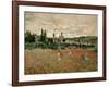 Mohnfeld Bei Vetheuil. Ca.1880-Claude Monet-Framed Giclee Print