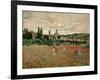 Mohnfeld Bei Vetheuil. Ca.1880-Claude Monet-Framed Giclee Print