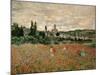 Mohnfeld Bei Vetheuil. Ca.1880-Claude Monet-Mounted Giclee Print