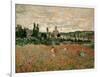 Mohnfeld Bei Vetheuil. Ca.1880-Claude Monet-Framed Giclee Print