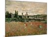 Mohnfeld Bei Vetheuil. Ca.1880-Claude Monet-Mounted Giclee Print