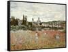 Mohnfeld bei Vetheuil. Ca.1880-Claude Monet-Framed Stretched Canvas