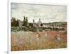 Mohnfeld bei Vetheuil. Ca.1880-Claude Monet-Framed Giclee Print