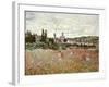 Mohnfeld bei Vetheuil. Ca.1880-Claude Monet-Framed Giclee Print