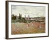 Mohnfeld bei Vetheuil. Ca.1880-Claude Monet-Framed Giclee Print