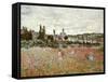 Mohnfeld bei Vetheuil. Ca.1880-Claude Monet-Framed Stretched Canvas
