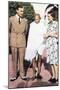Mohondas Karamchand Gandhi (1869-194), Standing Between Lord and Lady Mountbatten-null-Mounted Giclee Print