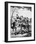 Mohun and Hamilton Duelling with Swords-Hablot Knight Browne-Framed Art Print