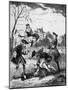 Mohun and Hamilton Duelling with Swords-Hablot Knight Browne-Mounted Art Print