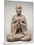 Moine assis, formant le sceau ésotérique du "Recueillement sur le sinciput du Buddha"-null-Mounted Giclee Print