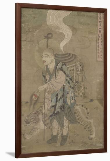 Moine pèlerin accompagné d'un tigre (Xuanzang)-null-Framed Giclee Print