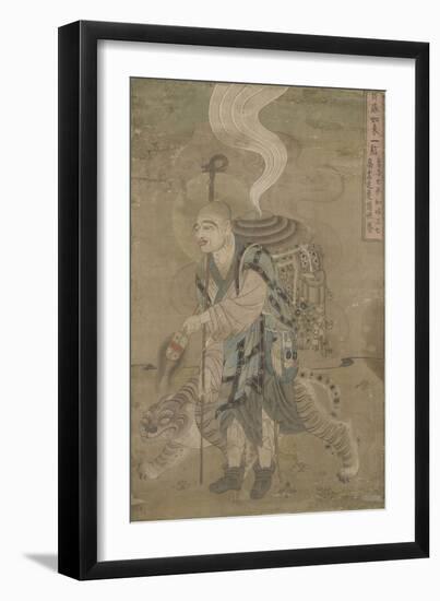 Moine pèlerin accompagné d'un tigre (Xuanzang)-null-Framed Giclee Print