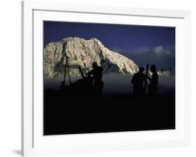 Mointaineering Shishapangma, Tibet-Michael Brown-Framed Photographic Print