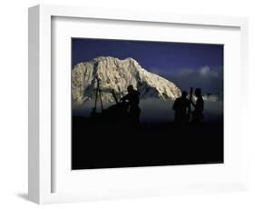 Mointaineering Shishapangma, Tibet-Michael Brown-Framed Photographic Print