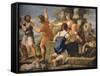 Moïse et les filles de Jethro-Giovanni Francesco Romanelli-Framed Stretched Canvas