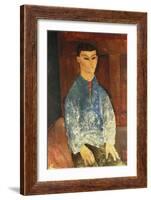 Moise Kisling Seated, 1916-Amedeo Modigliani-Framed Giclee Print