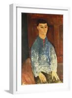 Moise Kisling Seated, 1916-Amedeo Modigliani-Framed Giclee Print