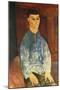 Moise Kisling Seated, 1916-Amedeo Modigliani-Mounted Giclee Print