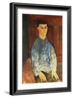 Moise Kisling Seated, 1916-Amedeo Modigliani-Framed Giclee Print