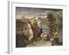 Moïse sauvé des eaux-Nicolas Poussin-Framed Giclee Print