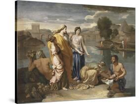 Moïse sauvé des eaux-Nicolas Poussin-Stretched Canvas