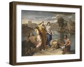 Moïse sauvé des eaux-Nicolas Poussin-Framed Giclee Print