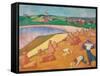 Moisson Au Bord De La Mer (Harvest by the Sea)-Emile Bernard-Framed Stretched Canvas