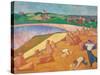 Moisson Au Bord De La Mer (Harvest by the Sea)-Emile Bernard-Stretched Canvas