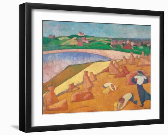 Moisson Au Bord De La Mer (Harvest by the Sea)-Emile Bernard-Framed Giclee Print