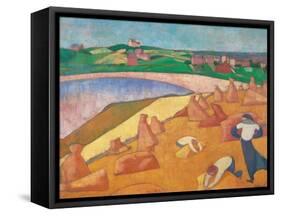 Moisson Au Bord De La Mer (Harvest by the Sea)-Emile Bernard-Framed Stretched Canvas