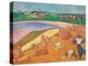 Moisson Au Bord De La Mer (Harvest by the Sea)-Emile Bernard-Stretched Canvas