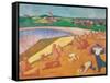 Moisson Au Bord De La Mer (Harvest by the Sea)-Emile Bernard-Framed Stretched Canvas