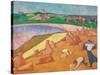 Moisson Au Bord De La Mer (Harvest by the Sea)-Emile Bernard-Stretched Canvas