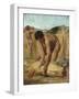 Moissonneurs dans la campagne romaine-Jules Elie Delaunay-Framed Giclee Print