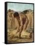 Moissonneurs dans la campagne romaine-Jules Elie Delaunay-Framed Stretched Canvas
