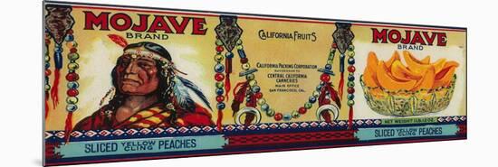 Mojave Peach Label - San Francisco, CA-Lantern Press-Mounted Premium Giclee Print