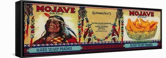 Mojave Peach Label - San Francisco, CA-Lantern Press-Framed Stretched Canvas